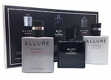 Парфюмерный набор Chanel Allure Homme/Blue de Chanel 3x25 ml оптом в Воронеж 