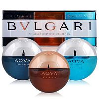 Парфюмерный набор Bvlgari The Aqva Pocket Spray Collection 3х15 ml оптом в Воронеж 