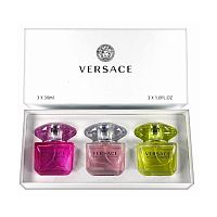 Парфюмерный набор Versace Bright Crystal/Bright Crystal Absolu/Yellow Diamond 3x30 ml оптом в Воронеж 