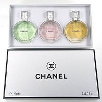 Парфюмерный набор Chanel Chance Eau de Toilette/Chance Eau Tendre/Chance Eau Fraiche 3x30 ml оптом в Воронеж 